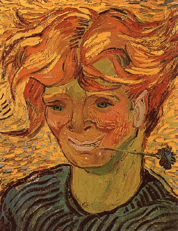 Young Man with Cornflower (nn04), Vincent Van Gogh